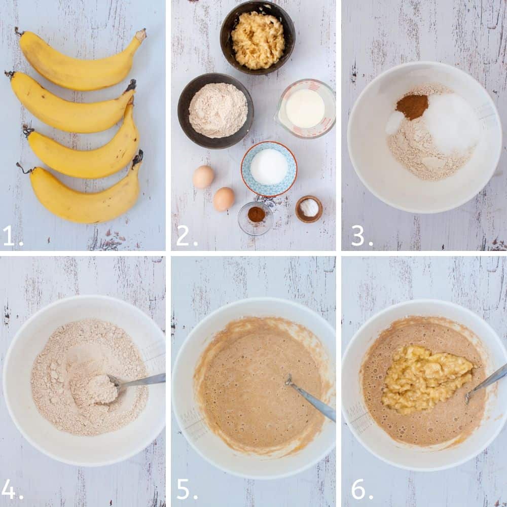 How to make banana pikelets step by step