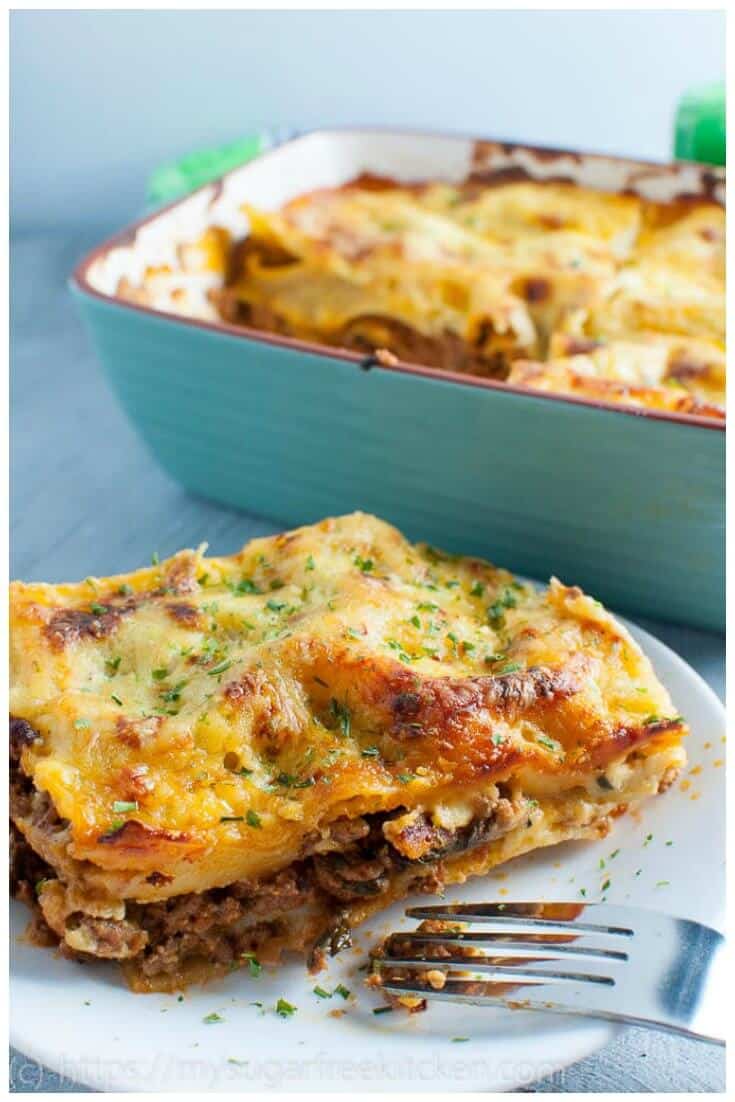 Light and healthy Lasagne without ricotta - made with easy homemade white sauce.