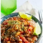 Moroccan Beef Stew, slow cooked and served with pearl cous cous