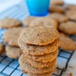 Sugar Free Almond Flour Peanut Butter Cookies Stacked