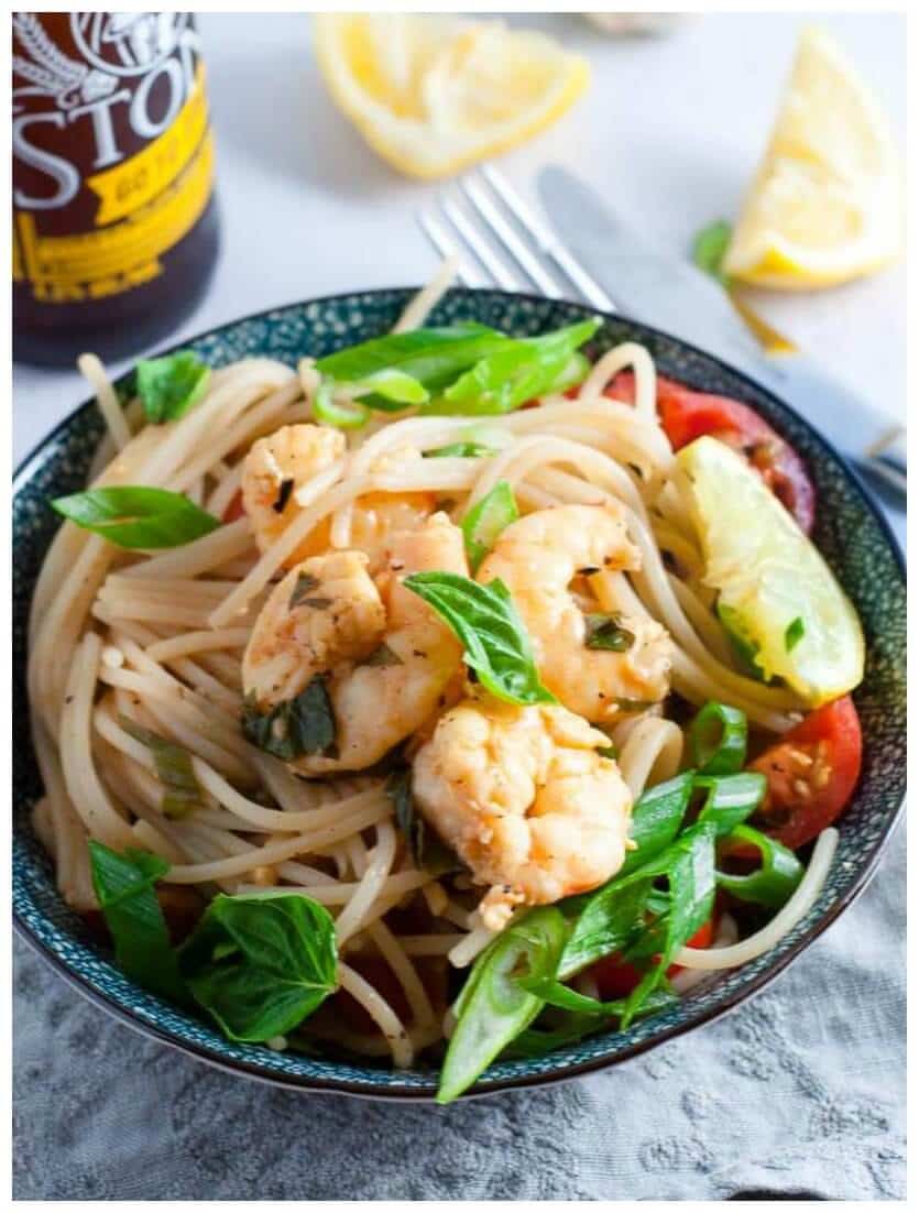 Lemon Garlic Prawns and Spaghetti Pasta Recipe My Sugar Free Kitchen