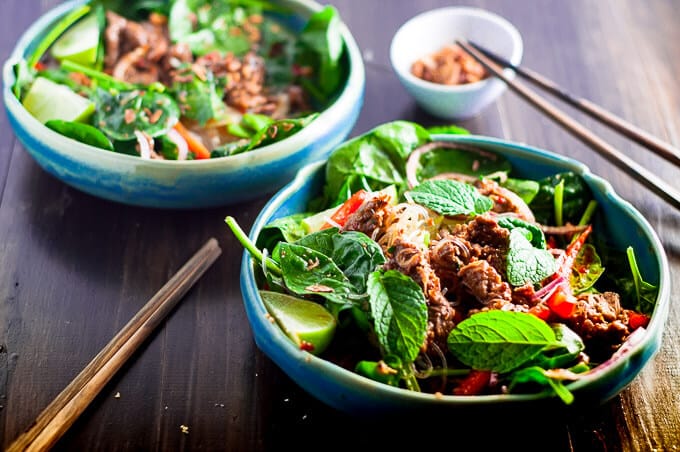 Crunchy Thai Beef Salad Recipe | My Sugar Free Kitchen