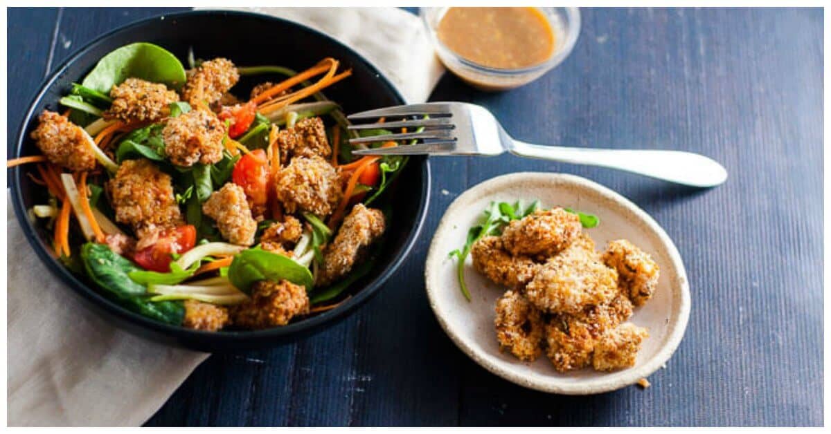 Popcorn Chicken Salad Recipe My Sugar Free Kitchen