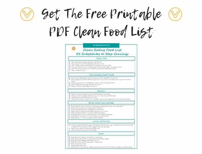 clean eating food list printable pdf