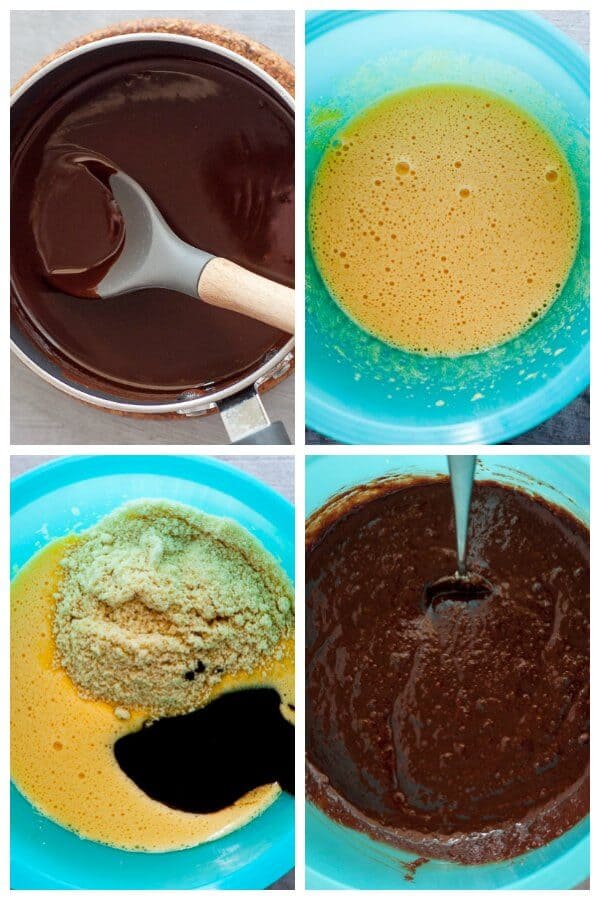 Gluten Free Mud Cake Process Collage 1