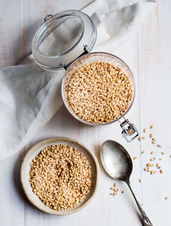 a jar of pearl barley