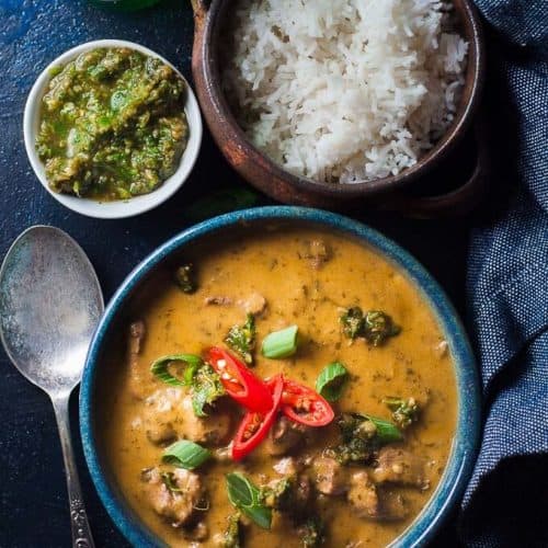 Pressure Cooker Beef Curry with Coriander and Basil My Sugar Free Kitchen