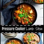 pressure cooker lamb stew collage