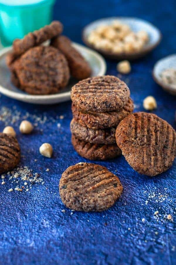 Stack of 4 Hazelnut meal cookies