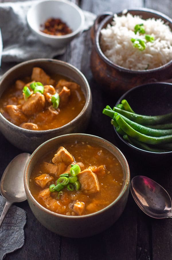 Two bowls Pressure Cooker Apricot Chicken