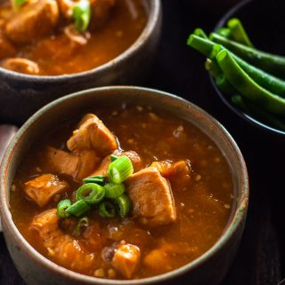 Close up of Pressure Cooker Apricot Chicken