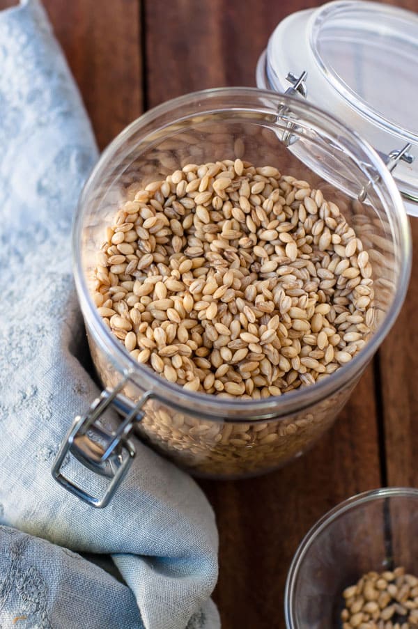 Jar of pearl barley