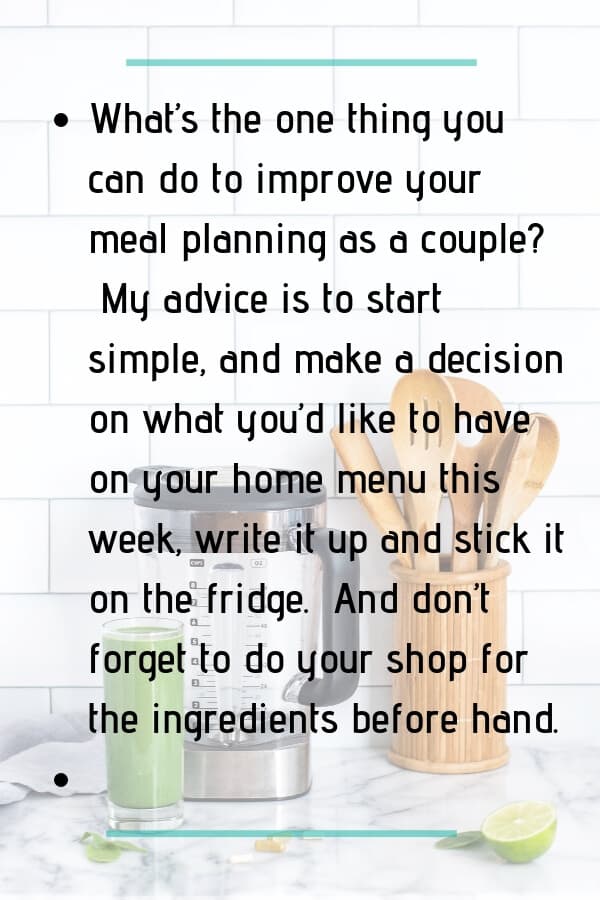 How to improve meal planning for couples