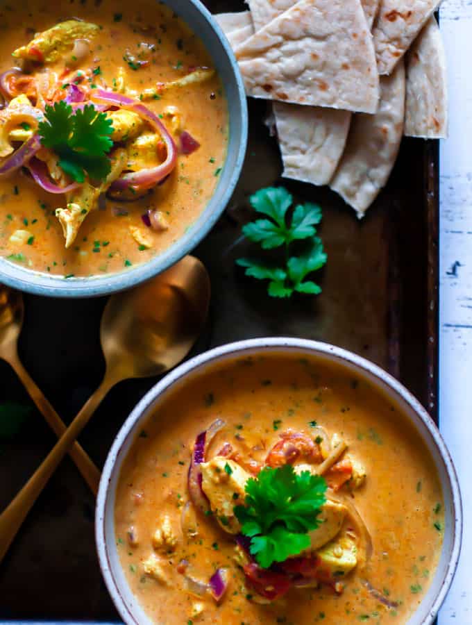 Indian coconut chicken curry featured