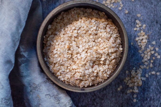 Quinoa flakes in a bowl