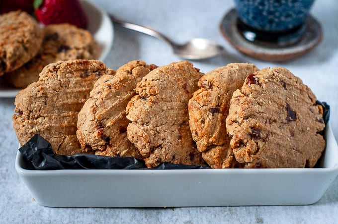 a plate of Peanut Butter Date Cookies