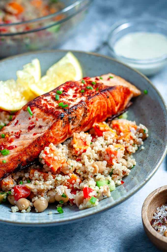 Salmon Quinoa Salad no dressing