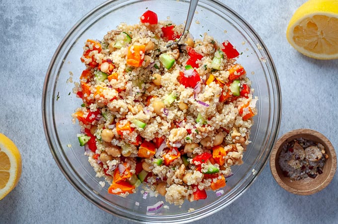 Quinoa salad in a bowl