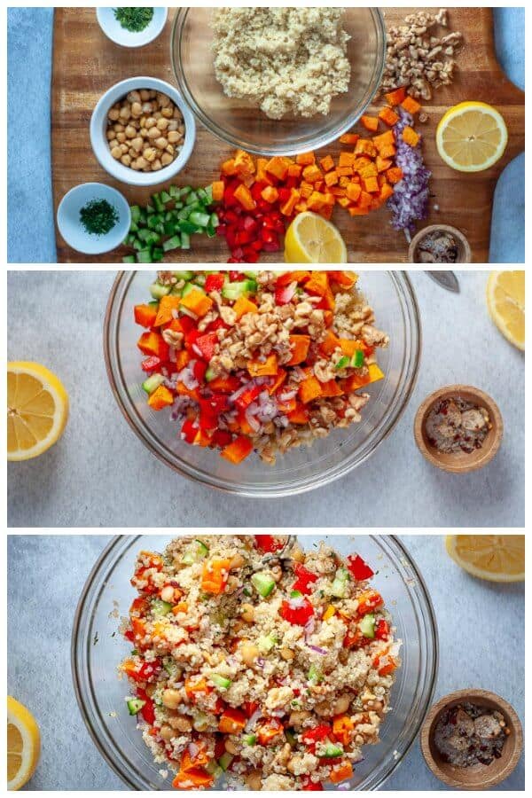 Salmon Quinoa Salad collage