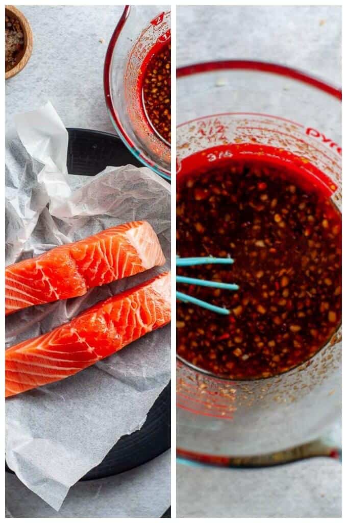 Healthy Asian Salmon - collage