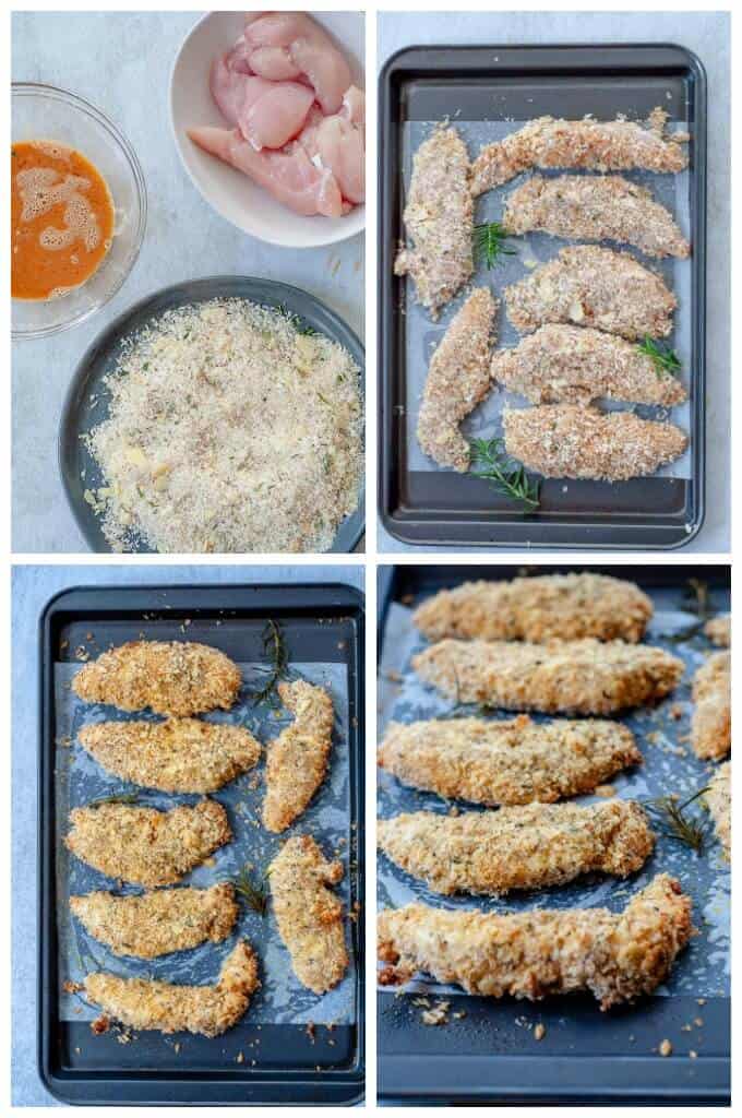 Oven Baked Chicken Tenders-collage