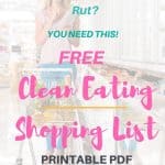 clean eating shopping list printable for download