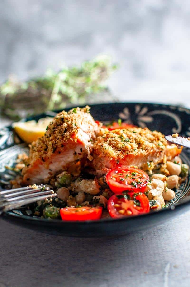 walnut crumbed salmon