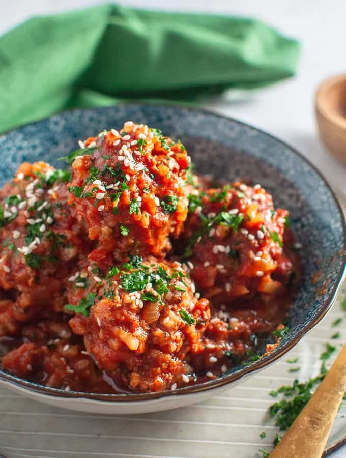 porcupine casserole in a bowl