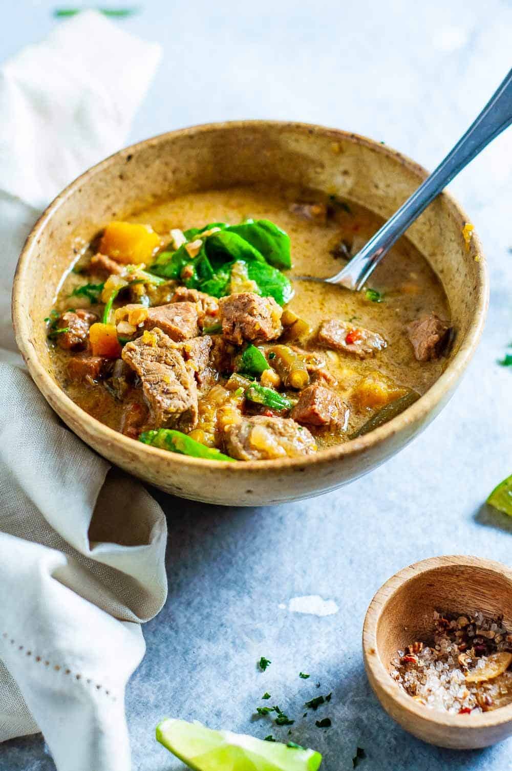 Slow Cooker Thai Green Beef Curry | My Sugar Free Kitchen