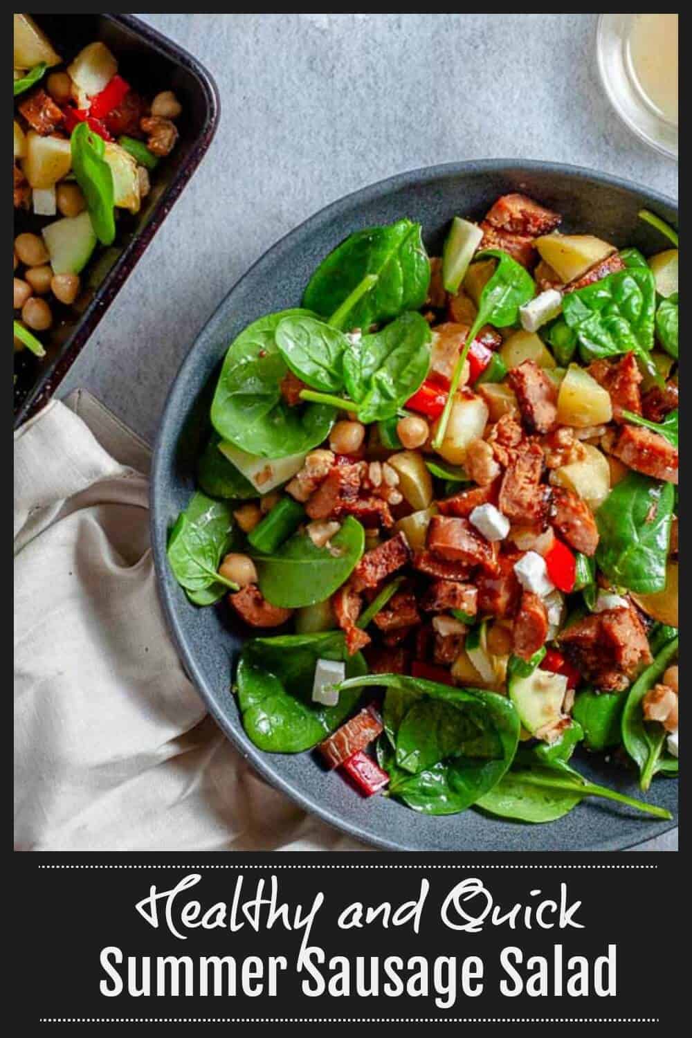 Healthy Summer Sausage Salad with Zesty Dressing My Sugar Free Kitchen