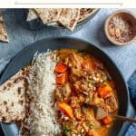 Delicious tender and juicy slow cooker beef korma curry bowls