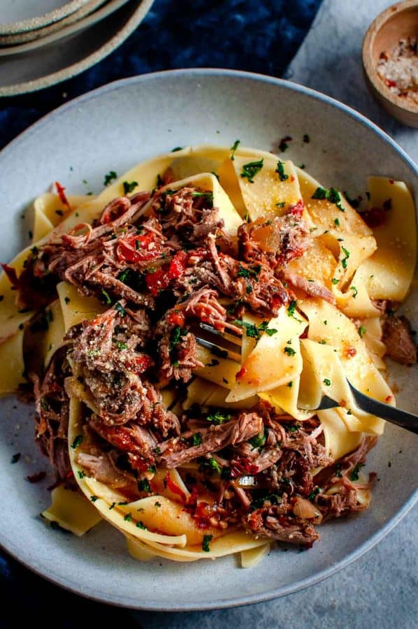 Slow Cooker Lamb Ragu with Pappardelle | My Sugar Free Kitchen