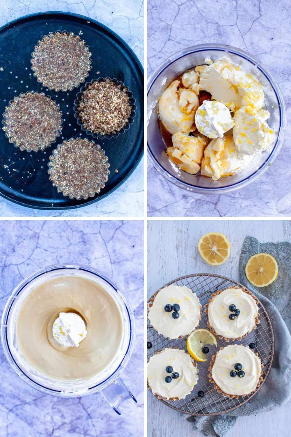 Mini lemon tarts preparation steps