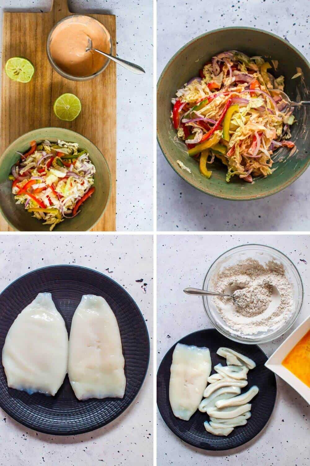 Calamari tacos preparation1