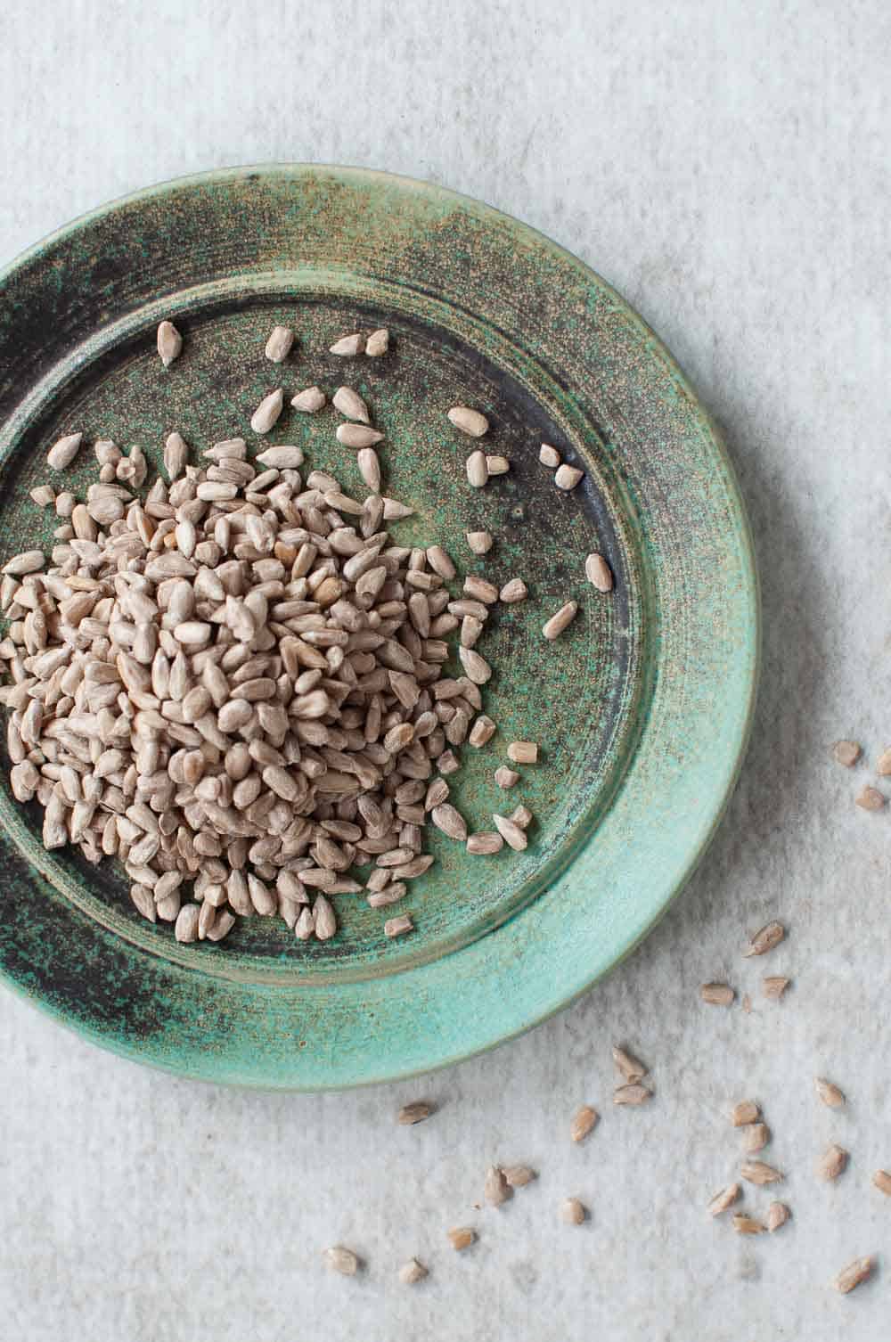 SUnflower seeds on a plate