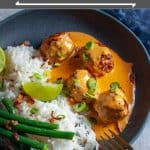 Thai Chicken Meatballs With Peanut Sauce - p1