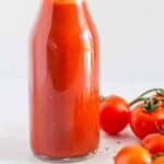 bottle of homemade sugar free ketchup