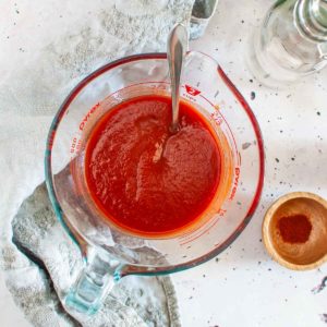 sugar free bbq sauce in a jug