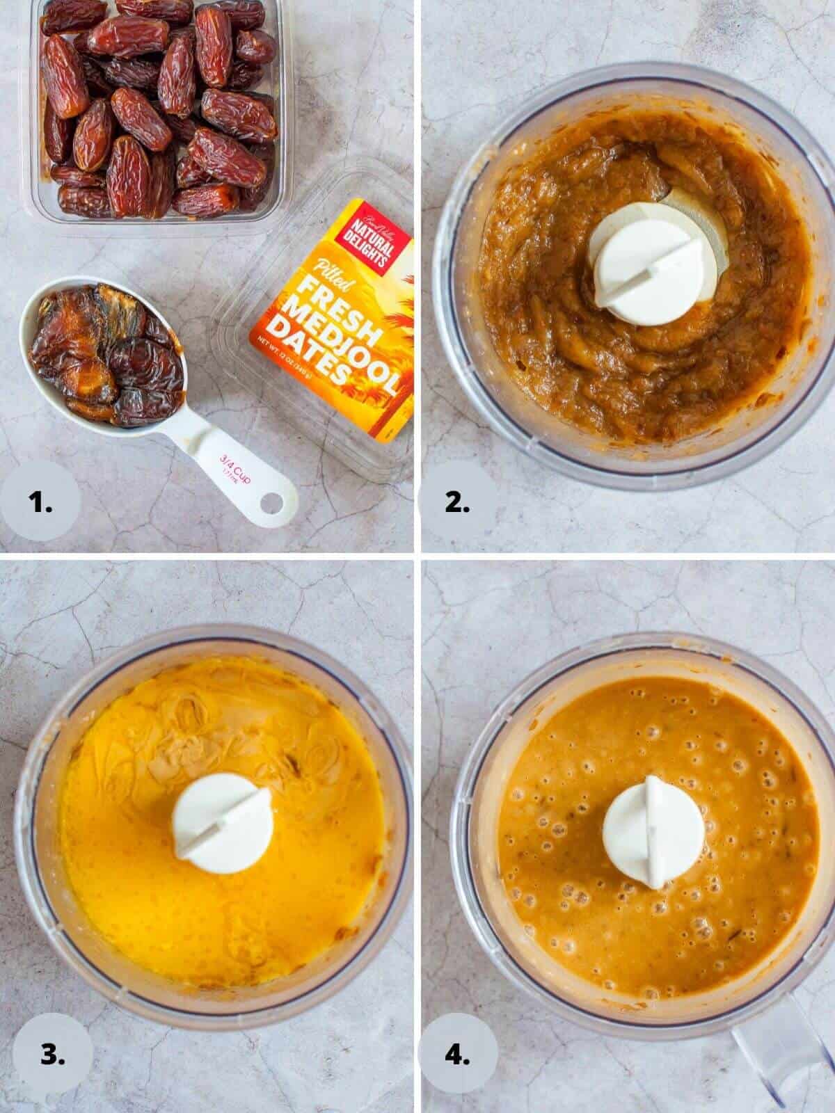 medjool dates made into date paste