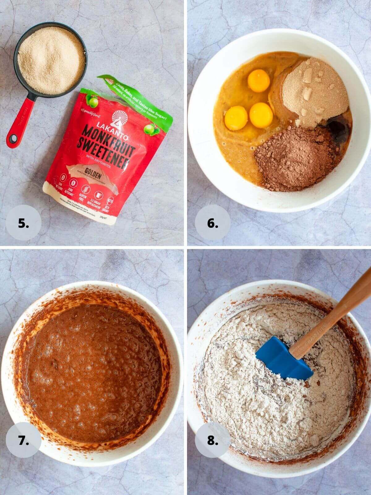 chocolate date cake batter
