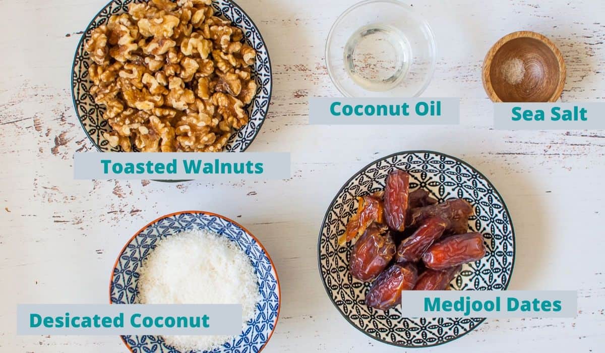 Lemon coconut slice base ingredients