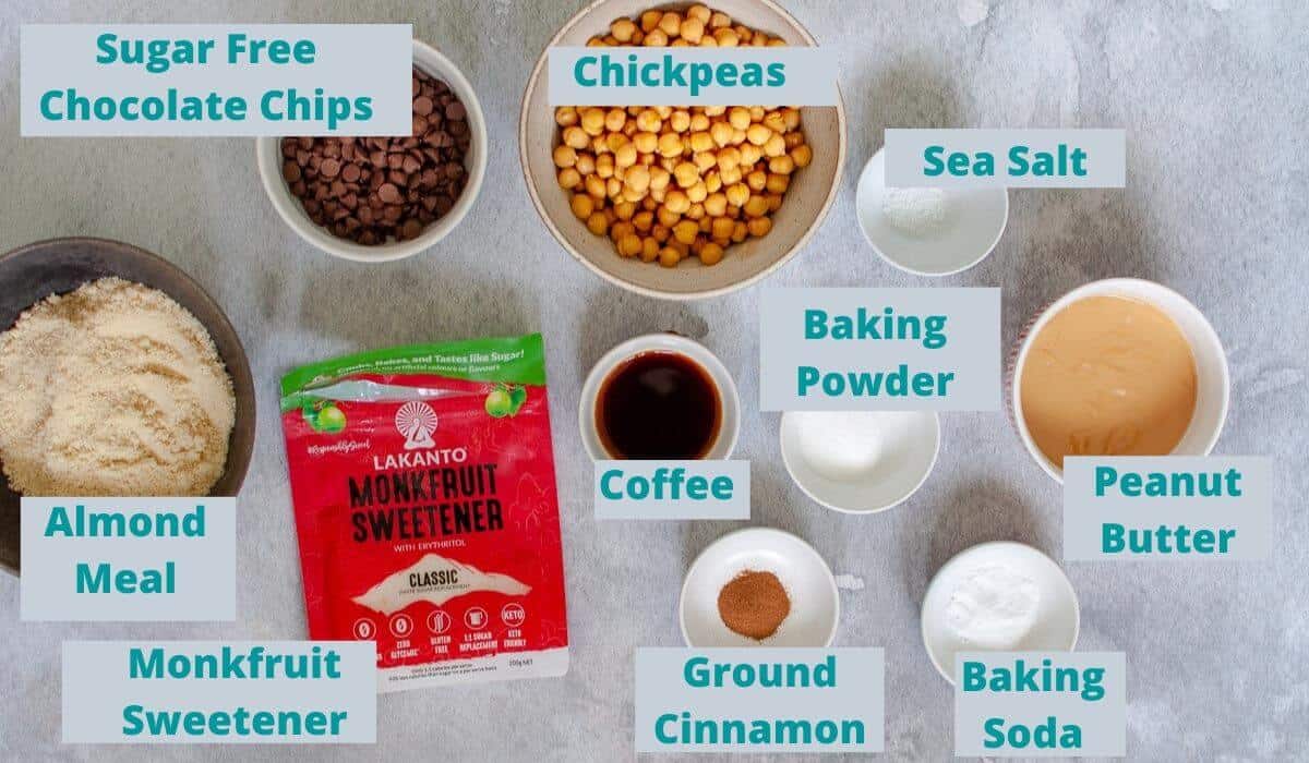Chickpea Chocolate Chip Cookies ingredients