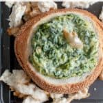 spinach cob loaf pinterest pin