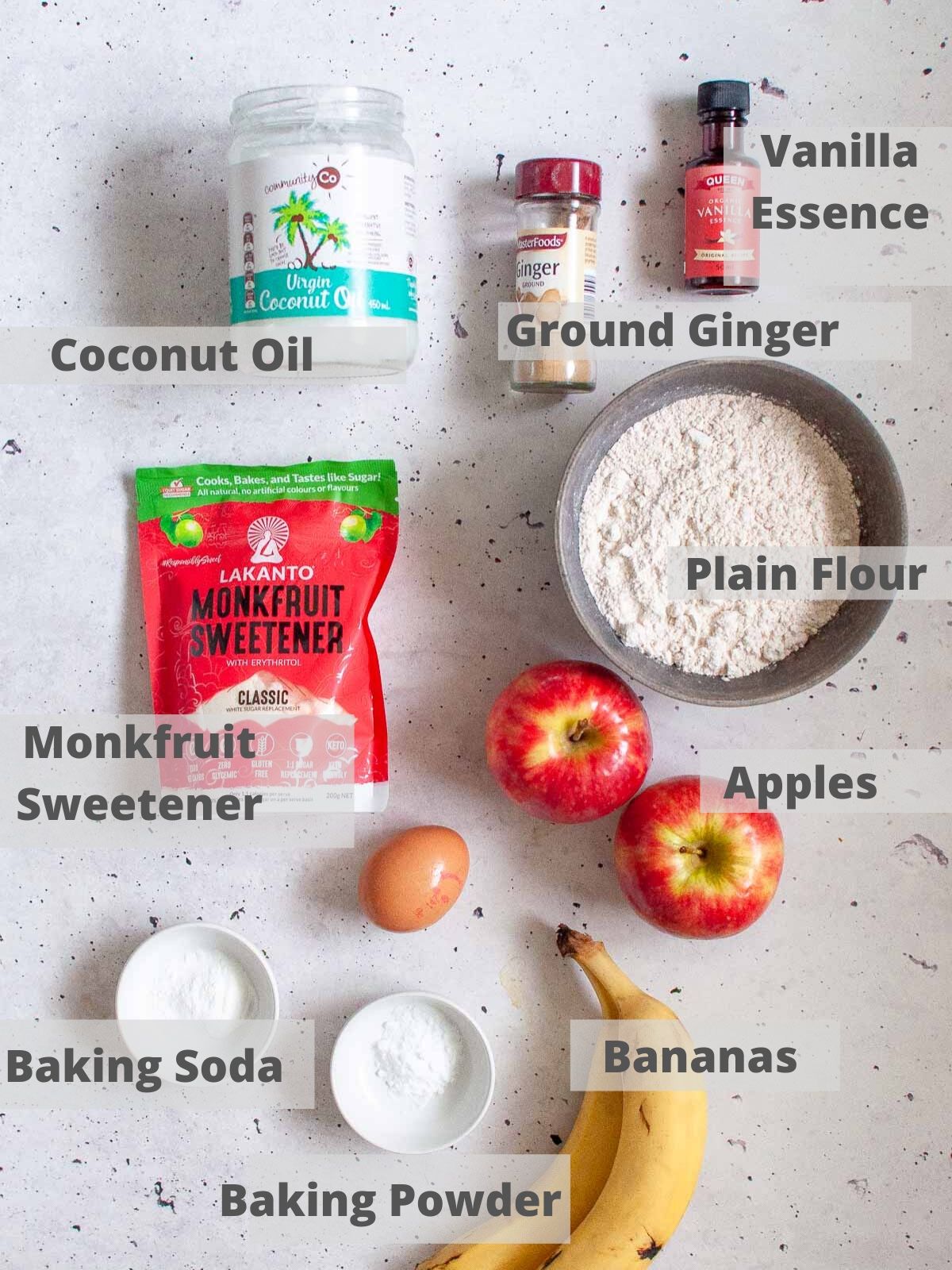 apple banana muffin ingredients