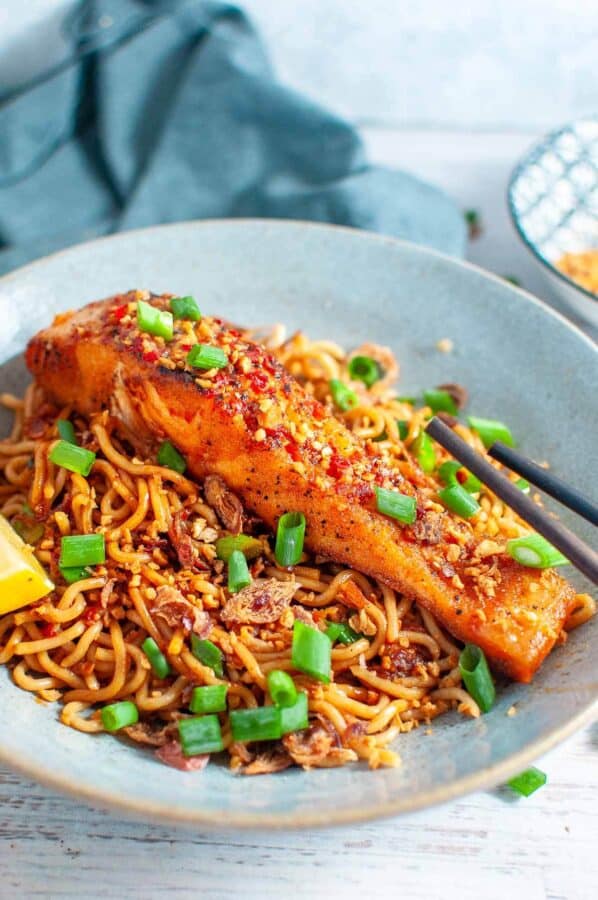 Asian Salmon with Noodles | My Sugar Free Kitchen