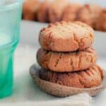 Almond Butter Peanut Butter Cookies stacked