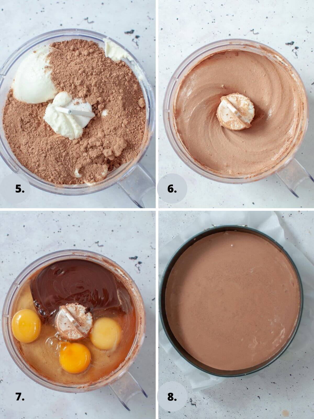 how to make the filling for chocolate ricotta cheesecake