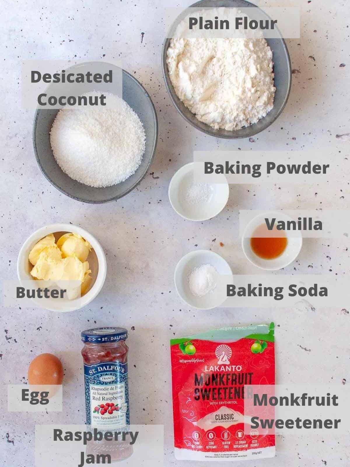 coconut jam drop ingredients