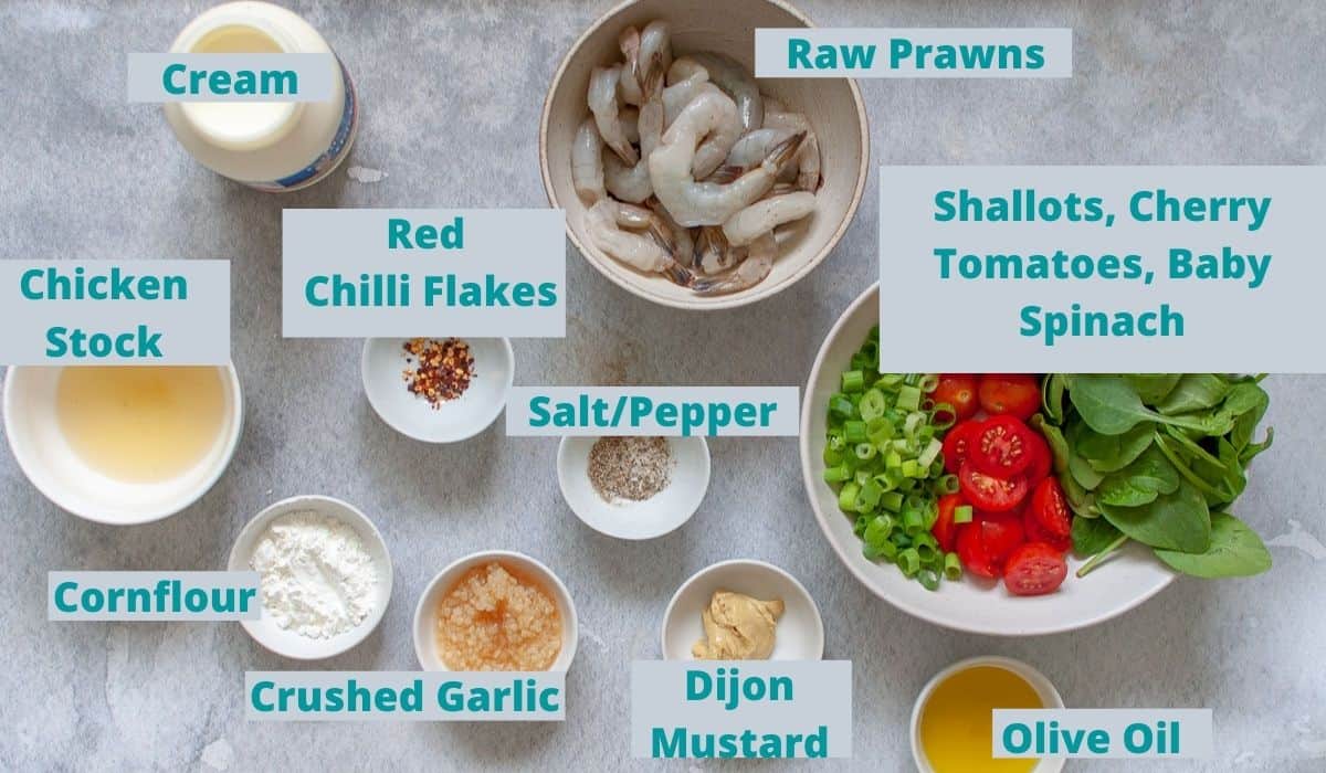 ingredients for creamy garlic pasta