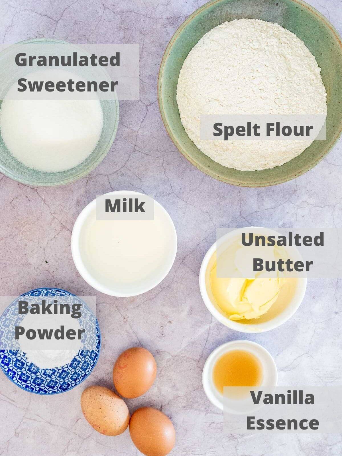 sugar free cupcake ingredients